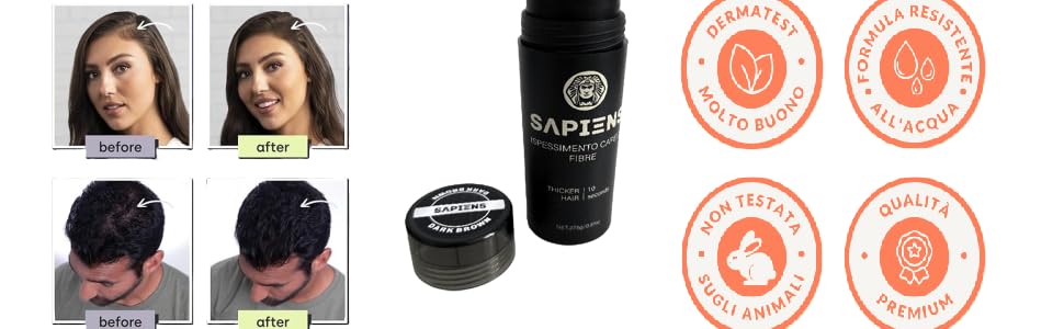 Fibra Diradamento Capelli Uomo | Fibre Capelli Uomo | Sapiens Shop